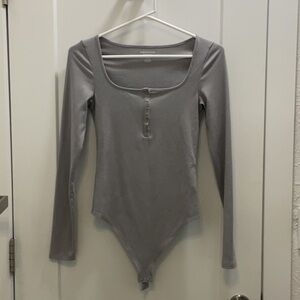 AE Long-Sleeve Henley Bodysuit